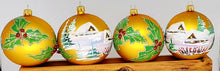 Load image into Gallery viewer, Handmade Christmas Tree Glass Baubles, Hanging Balls with Ornament Set of 4
