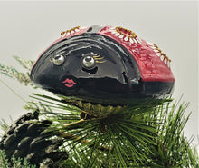 Load image into Gallery viewer, Christmas Tree Glass Figurine Decoration of Lady Bug
